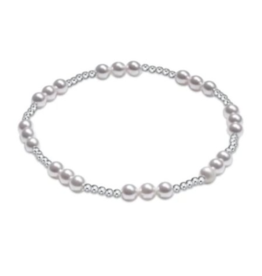 ENEWTON DESIGN eNewton Classic Joy Pattern 4mm Bead Bracelet - Pearl/Silver