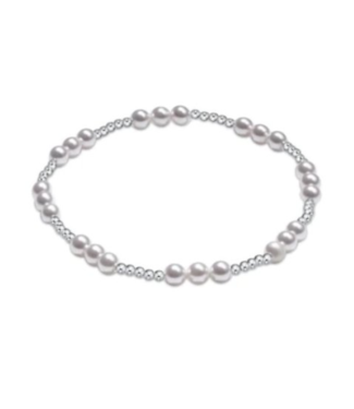 ENEWTON DESIGN eNewton Classic Joy Pattern 4mm Bead Bracelet - Pearl/Silver