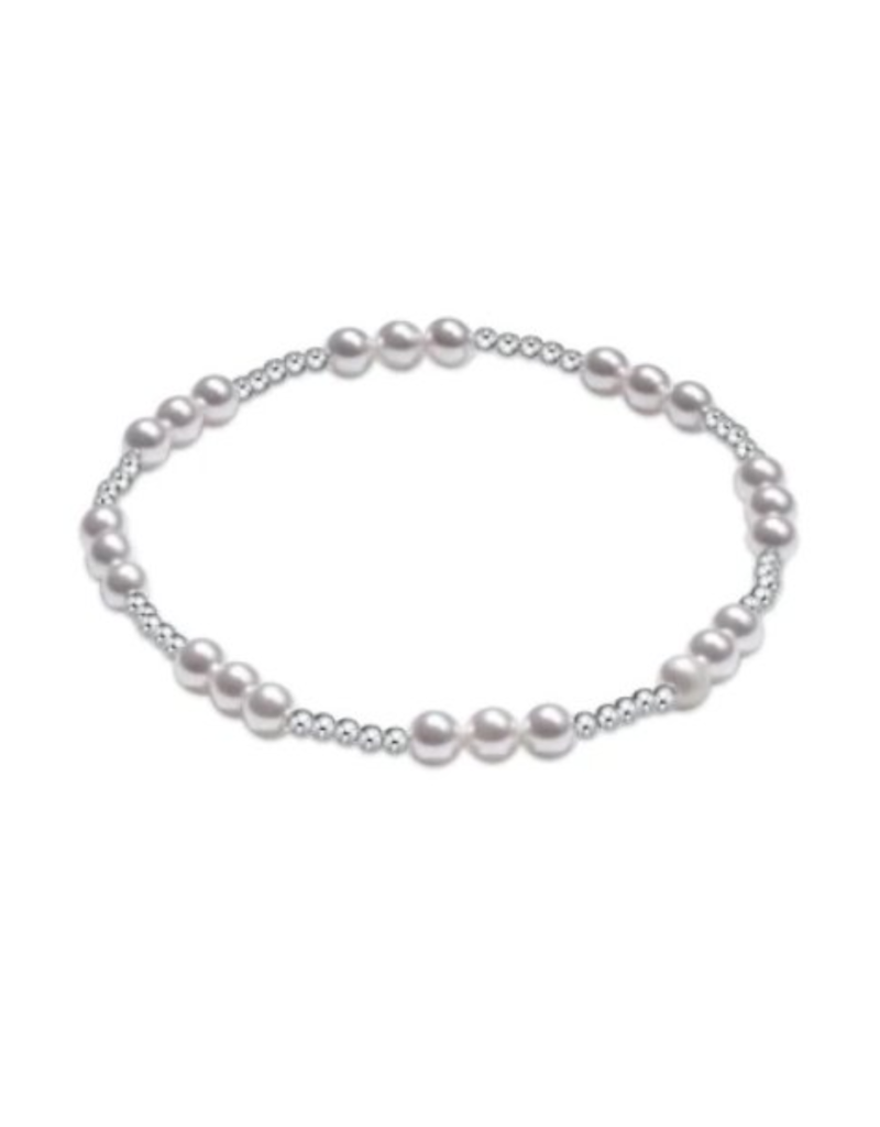 ENEWTON DESIGN eNewton Classic Joy Pattern 4mm Bead Bracelet - Pearl/Silver