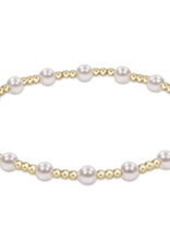 ENEWTON DESIGN Classic Sincerity Pattern 4mm Bead Bracelet - Pearl/Gold