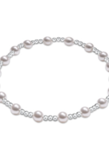ENEWTON DESIGN Classic Sincerity Pattern 4mm Bead Bracelet - Pearl/Silver