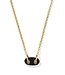 Bailey Gold Pave Short Pendant Necklace in Black Crystal