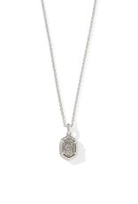 KENDRA SCOTT DESIGN Daphne Silver Framed Short Pendant Necklace in Platinum Drusy