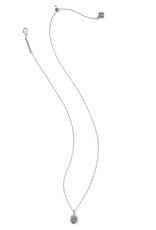 KENDRA SCOTT DESIGN Daphne Silver Framed Short Pendant Necklace in Platinum Drusy