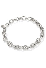 KENDRA SCOTT DESIGN Bailey Silver Pave Chain Bracelet in White Crystal KENDRA SCOTT DESIGN Bailey Silver Pave Chain Bracelet in White Crystal