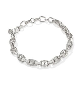 KENDRA SCOTT DESIGN Bailey Silver Pave Chain Bracelet in White Crystal