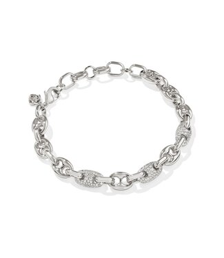 KENDRA SCOTT DESIGN Bailey Silver Pave Chain Bracelet in White Crystal