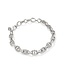 Bailey Silver Pave Chain Bracelet in White Crystal