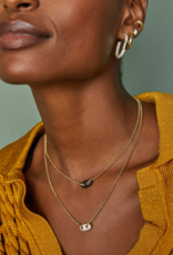 KENDRA SCOTT DESIGN Bailey Gold Pave Short Pendant Necklace in Black Crystal KENDRA SCOTT DESIGN Bailey Gold Pave Short Pendant Necklace in Black Crystal