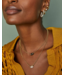 Bailey Gold Pave Short Pendant Necklace in Black Crystal