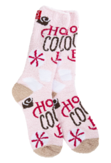 WORLD SOFTEST SOCKS Cozy Crew Sock in Hot Cocoa Bar