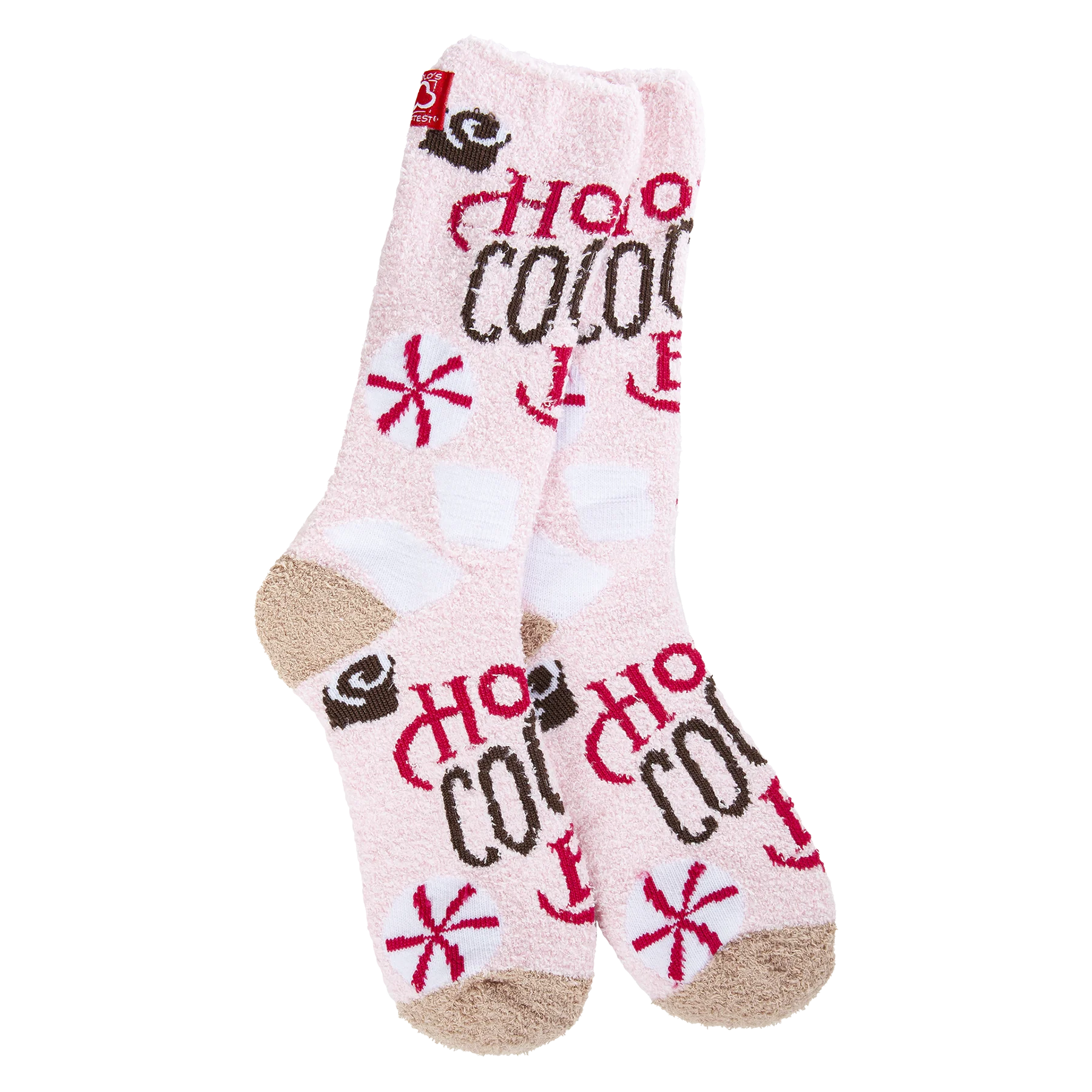 WORLD SOFTEST SOCKS Cozy Crew Sock in Hot Cocoa Bar