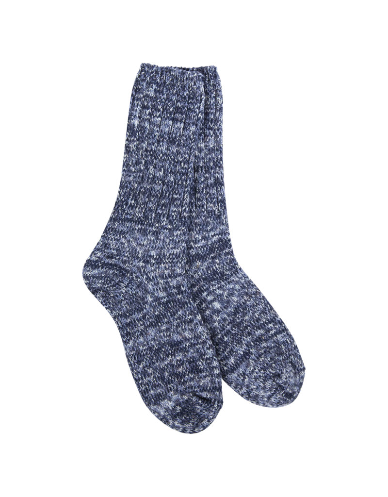 WORLD SOFTEST SOCKS Ragg Crew Sock in Denim