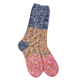 WORLD SOFTEST SOCKS Ragg Crew Colorblock Sock in Enchanted