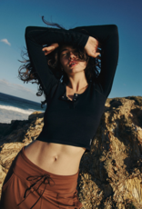 FREE PEOPLE MOVEMENT Bail Out Long Sleeve Layer in Black