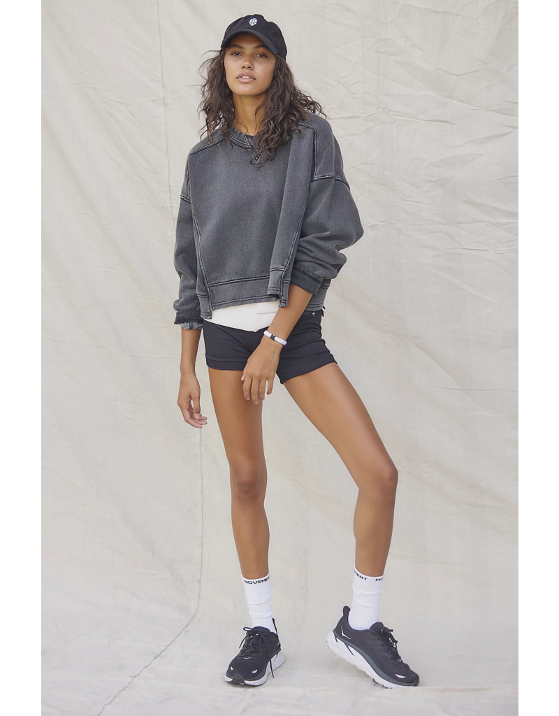 FREE PEOPLE MOVEMENT Intercept Pullover in Black
