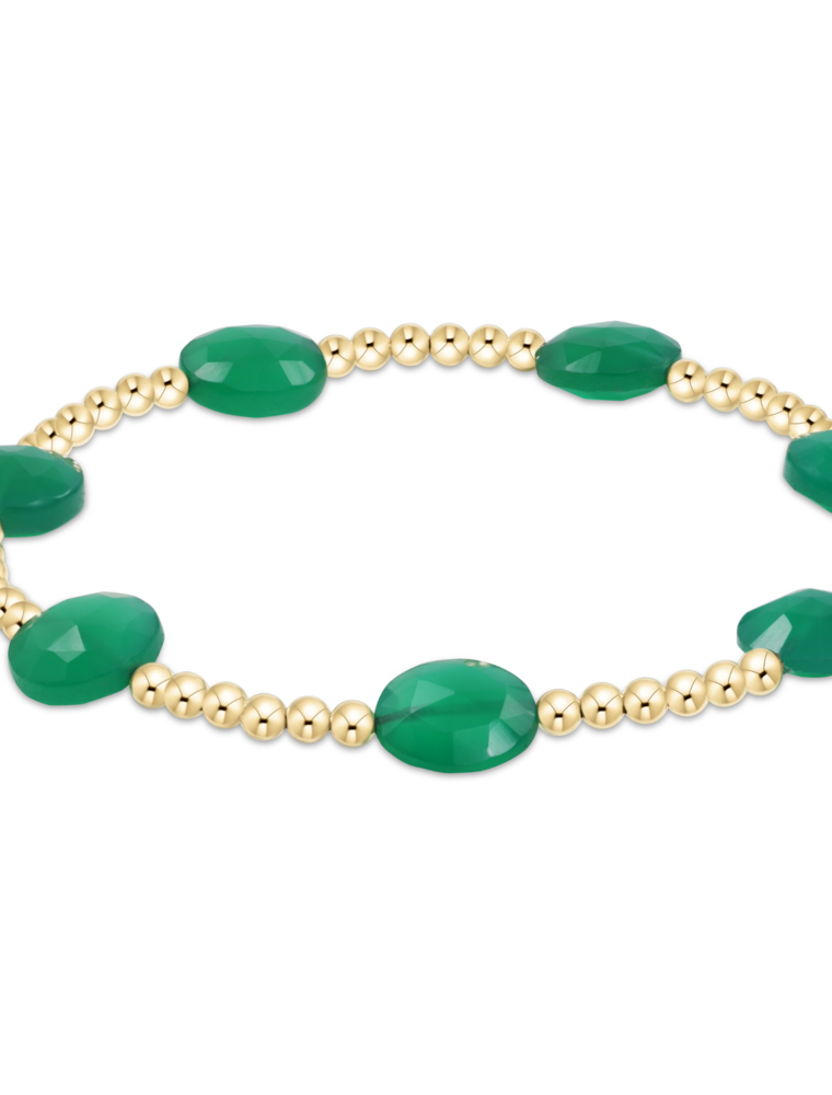ENEWTON DESIGN Admire 3mm Bead Bracelet - Green Onyx/Gold