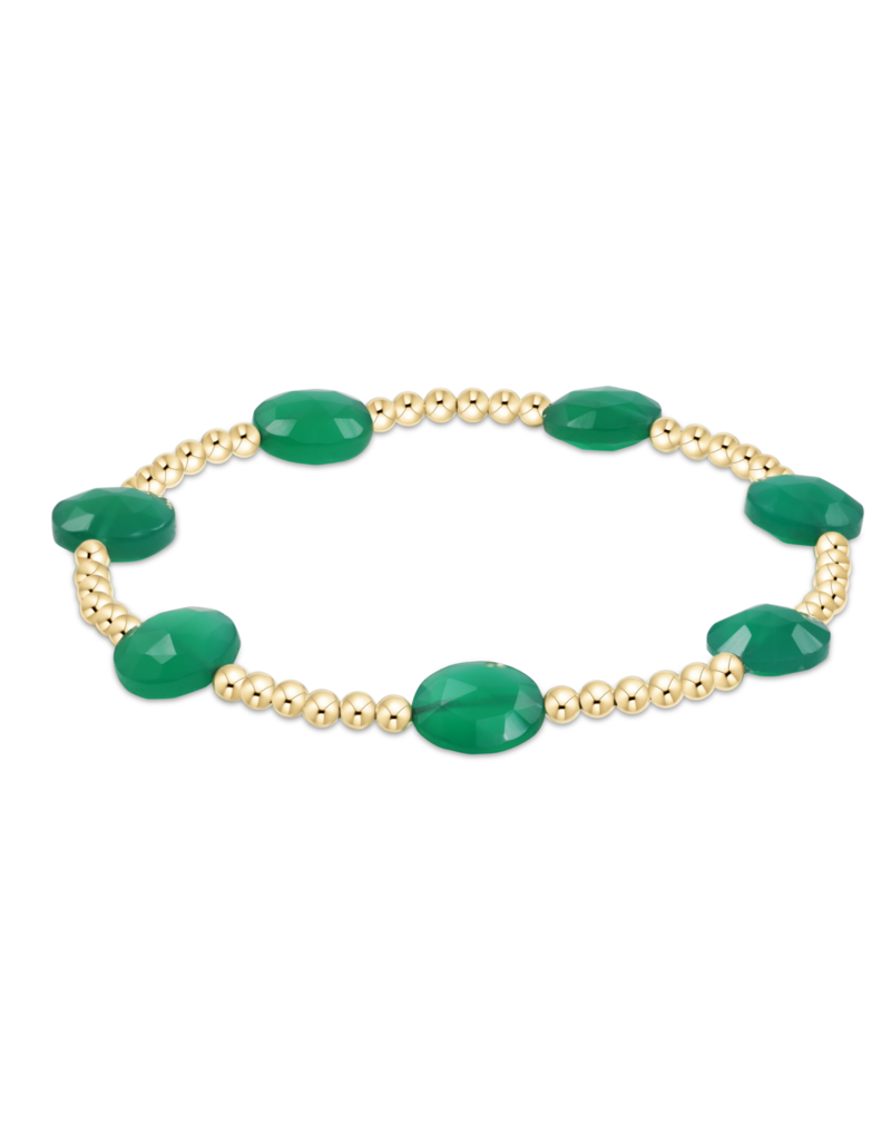 ENEWTON DESIGN Admire 3mm Bead Bracelet - Green Onyx/Gold