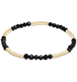 ENEWTON DESIGN Blissful Pattern 2.5mm Bead Bracelet in Faceted Onyx/Gold
