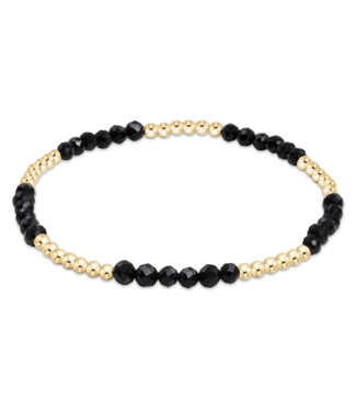 ENEWTON DESIGN Blissful Pattern 2.5mm Bead Bracelet - Faceted Onyx/Gold