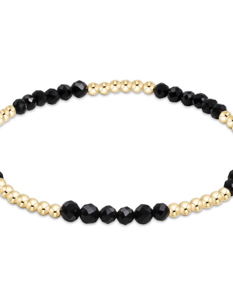 ENEWTON DESIGN Blissful Pattern 2.5mm Bead Bracelet in Faceted Onyx/Gold