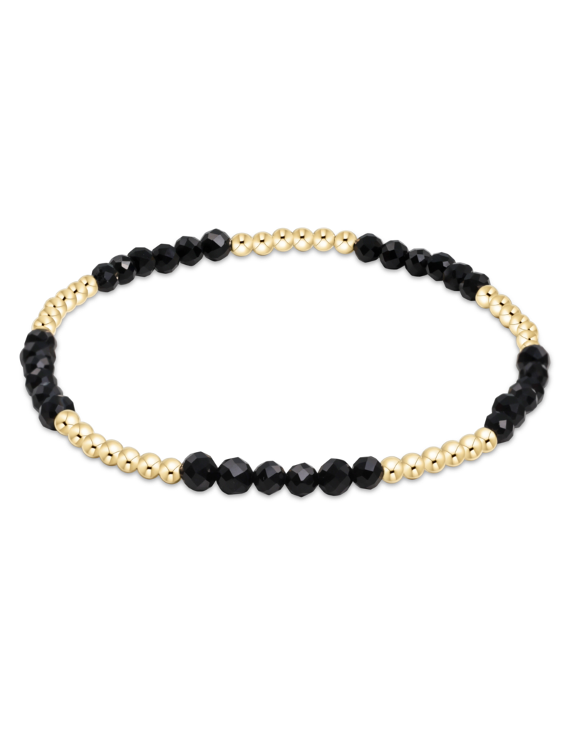 ENEWTON DESIGN Blissful Pattern 2.5mm Bead Bracelet in Faceted Onyx/Gold