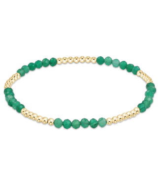 ENEWTON DESIGN Blissful Pattern 2.5mm Bead Bracelet - Green Onyx/Gold