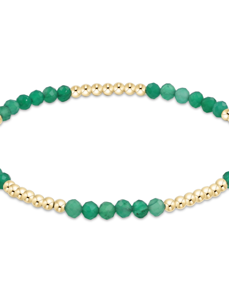ENEWTON DESIGN Blissful Pattern 2.5mm Bead Bracelet in Green Onyx/Gold
