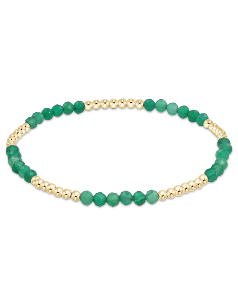 ENEWTON DESIGN Blissful Pattern 2.5mm Bead Bracelet in Green Onyx/Gold