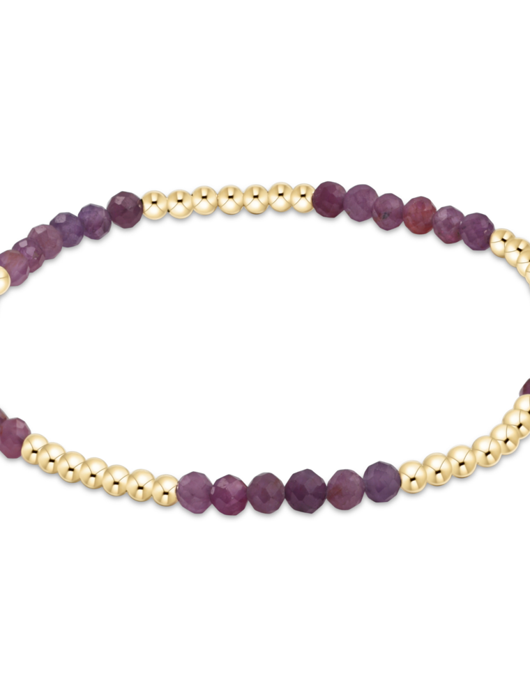 ENEWTON DESIGN Blissful Pattern 2.5mm Bead Bracelet in Ruby/Gold