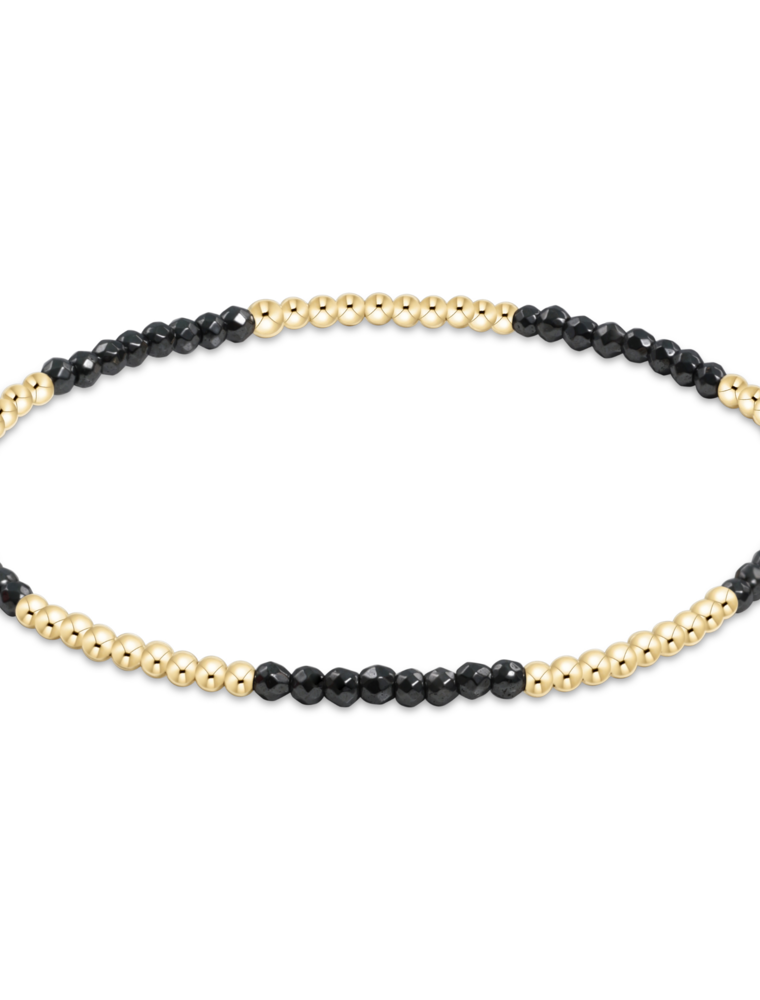 ENEWTON DESIGN Blissful Pattern 2mm Bead Bracelet in Faceted Hematite/Gold