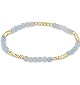 ENEWTON DESIGN Blissful Pattern 2.5mm Bead Bracelet in Aquamarine/Gold