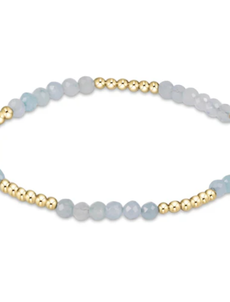ENEWTON DESIGN Blissful Pattern 2.5mm Bead Bracelet in Aquamarine/Gold
