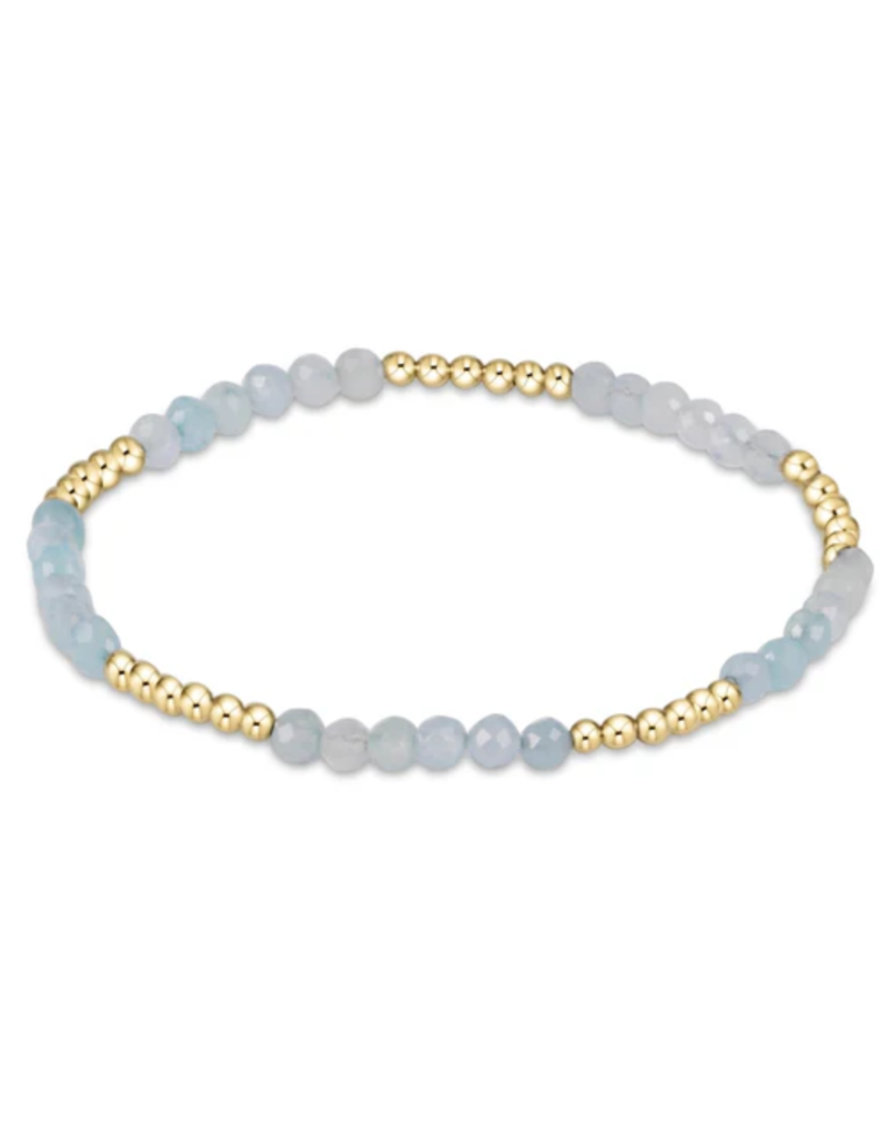 ENEWTON DESIGN Blissful Pattern 2.5mm Bead Bracelet in Aquamarine/Gold