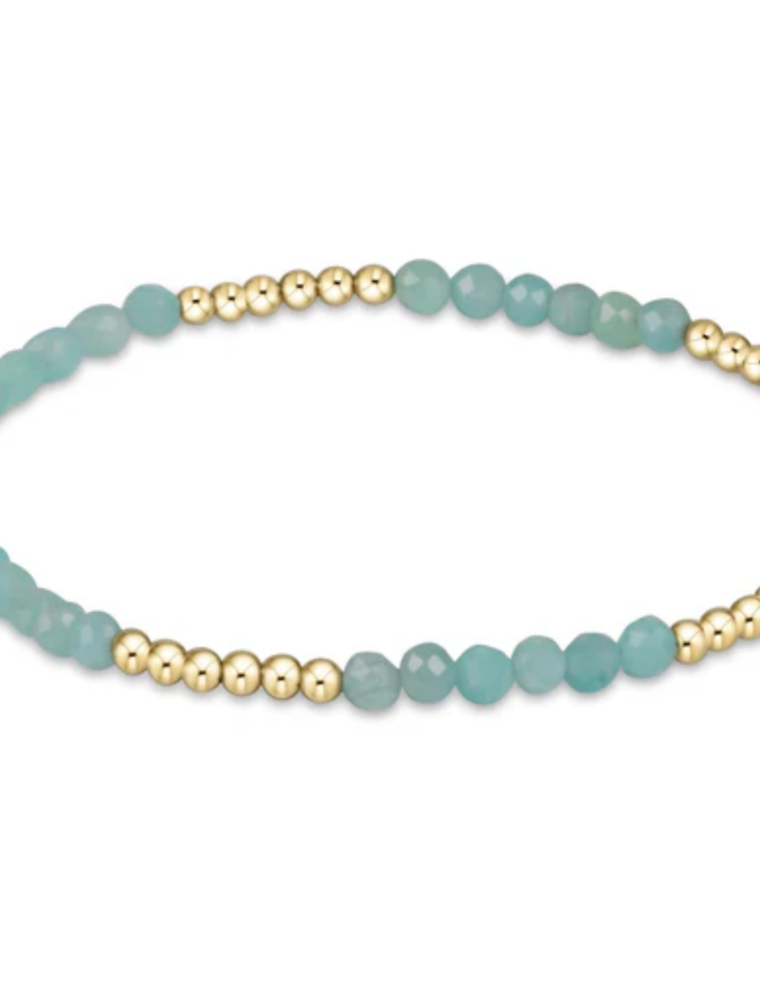 ENEWTON DESIGN Blissful Pattern 2.5mm Bead Bracelet in Amazonite/Gold
