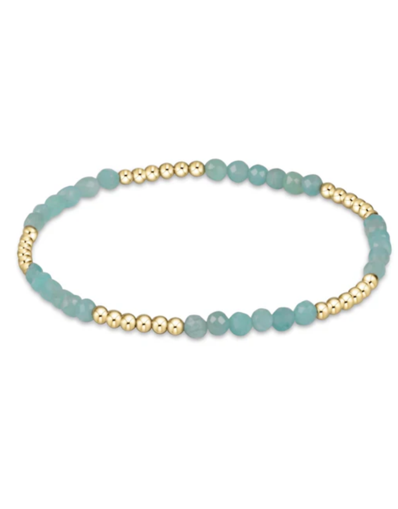 ENEWTON DESIGN Blissful Pattern 2.5mm Bead Bracelet in Amazonite/Gold