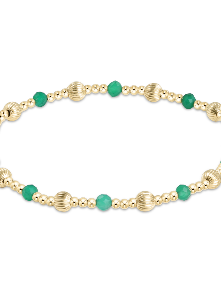 ENEWTON DESIGN Dignity Sincerity Pattern Bead Bracelet - Green Onyx/Gold
