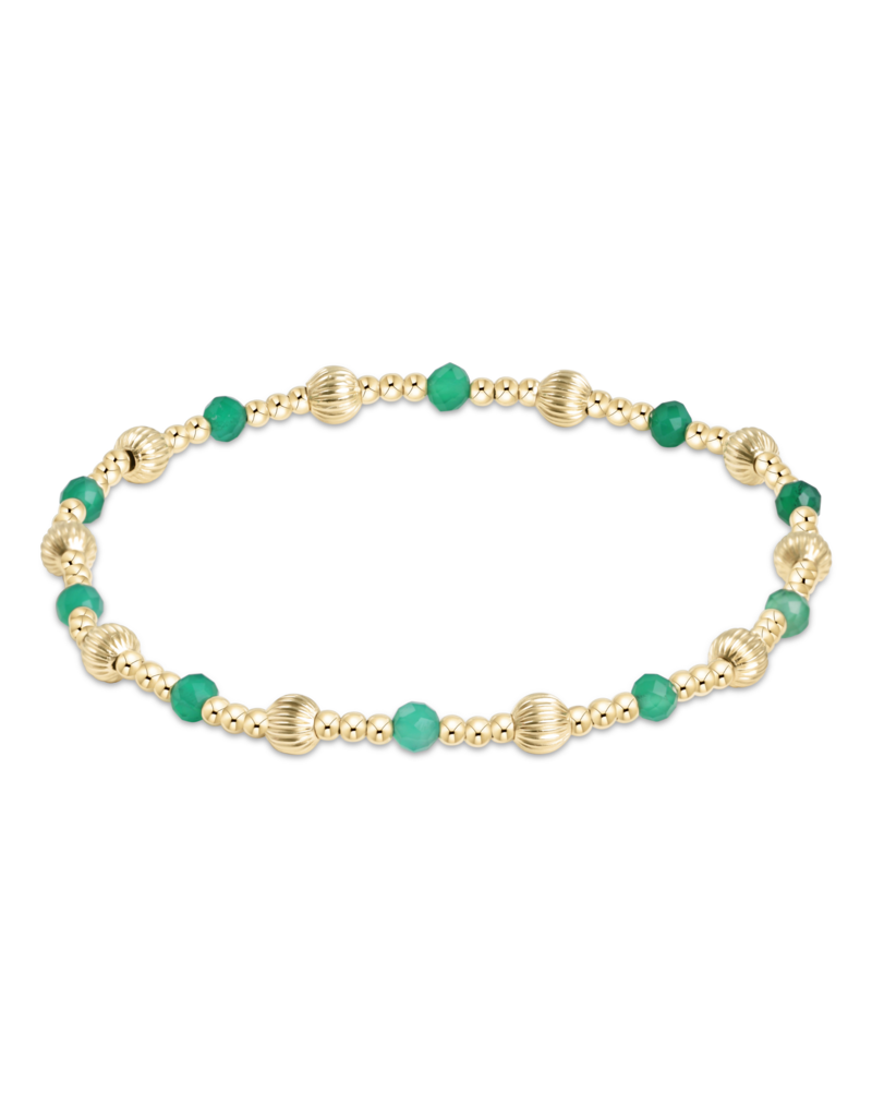 ENEWTON DESIGN Dignity Sincerity Pattern Bead Bracelet - Green Onyx/Gold