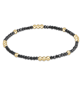 ENEWTON DESIGN Worthy Pattern 2mm Bead Bracelet - Faceted Hematite/Gold
