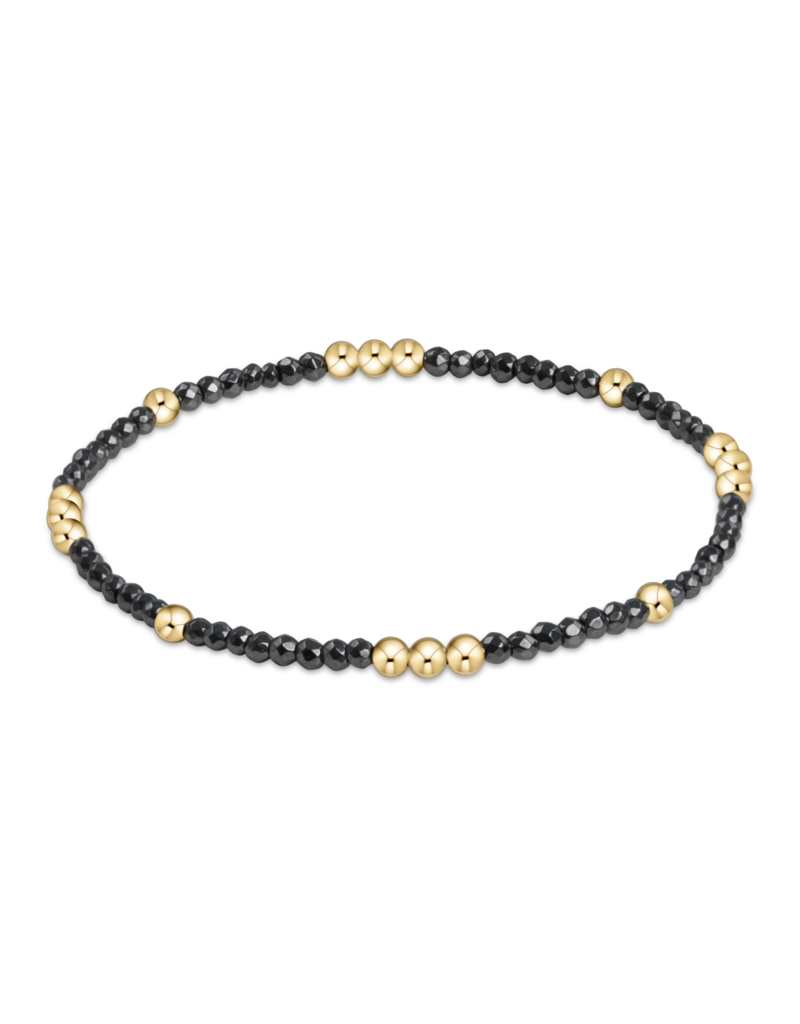 ENEWTON DESIGN Worthy Pattern 2mm Bead Bracelet - Faceted Hematite/Gold