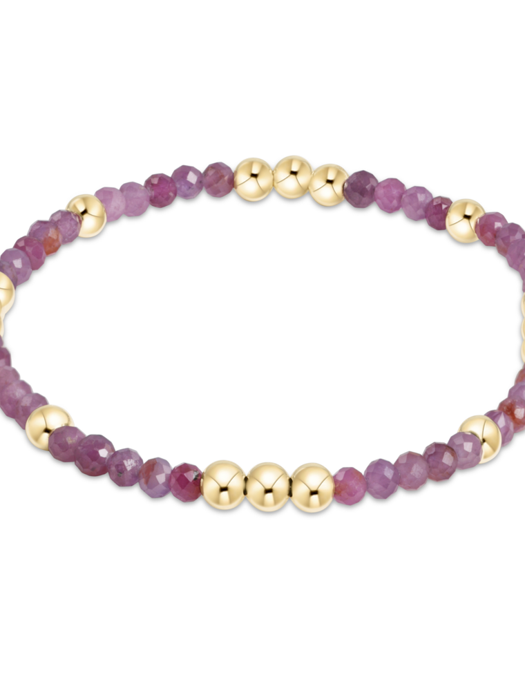 ENEWTON DESIGN Worthy Pattern 3mm Bead Bracelet - Ruby/Gold