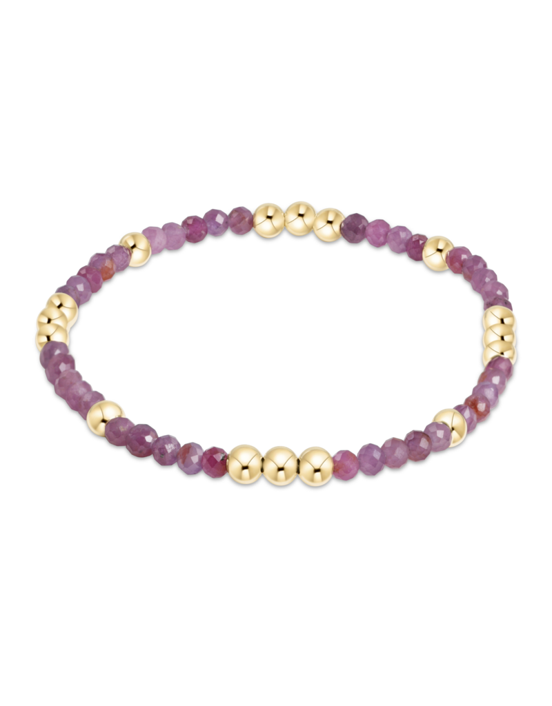 ENEWTON DESIGN Worthy Pattern 3mm Bead Bracelet - Ruby/Gold