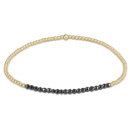 ENEWTON DESIGN Bliss 2mm Bead Bracelet - Faceted Hematite/Gold
