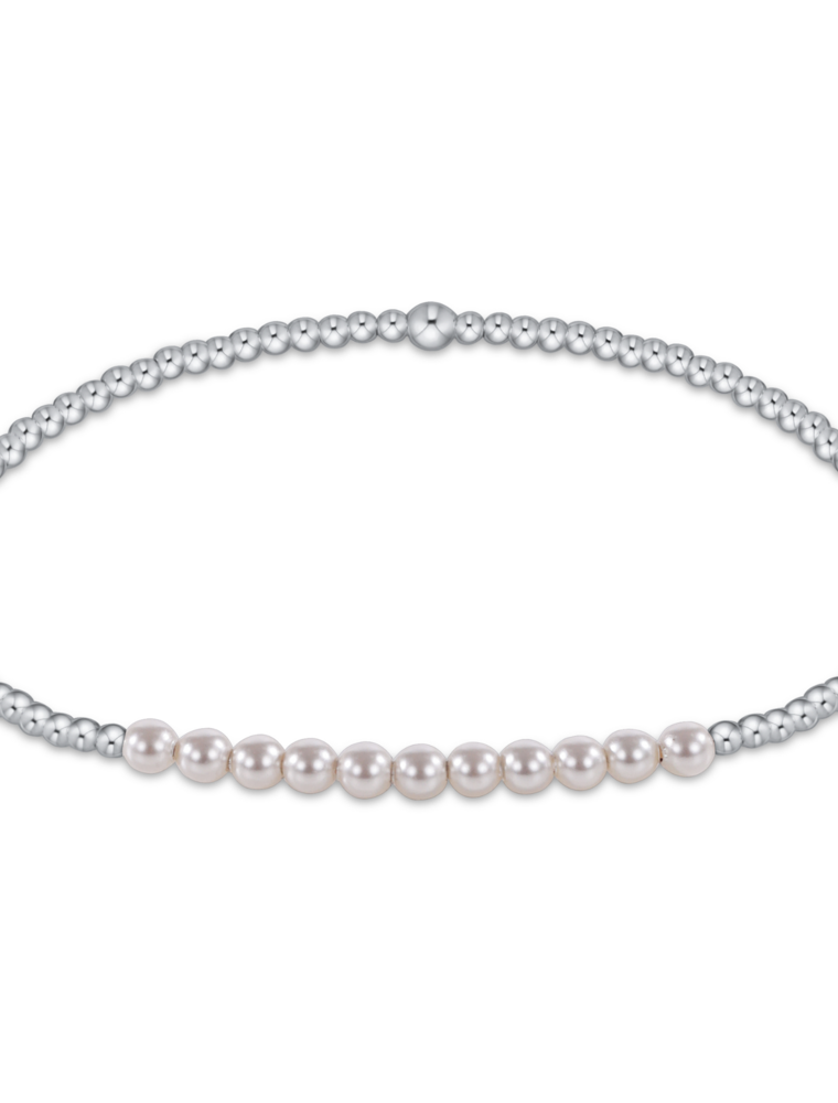 ENEWTON DESIGN Bliss 2mm Bead Bracelet - Pearl/Silver