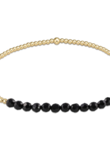 ENEWTON DESIGN Bliss 2mm Bead Bracelet - Faceted Onyx/Gold