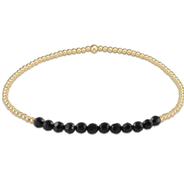 ENEWTON DESIGN Bliss 2mm Bead Bracelet - Faceted Onyx/Gold