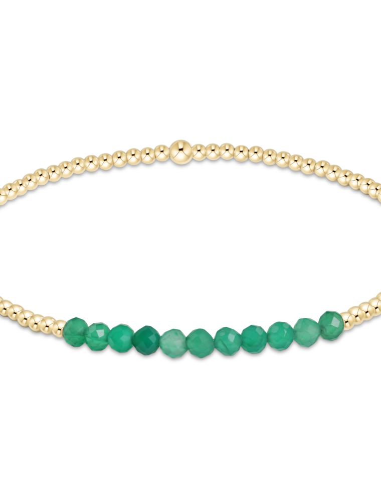 ENEWTON DESIGN Bliss 2mm Bead Bracelet - Green Onyx/Gold