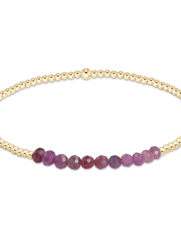 ENEWTON DESIGN Bliss 2mm Bead Bracelet - Ruby/Gold