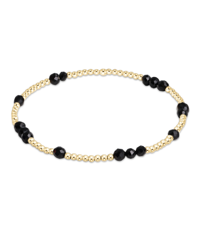 Hope Unwritten Gemstone Bracelet - Faceted Onyx/Gold