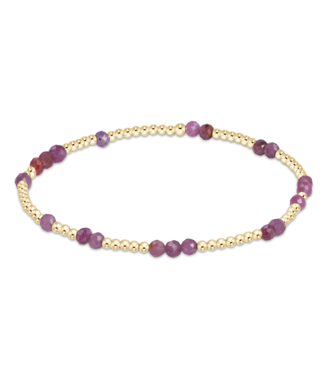 Hope Unwritten Gemstone Bracelet - Ruby/Gold